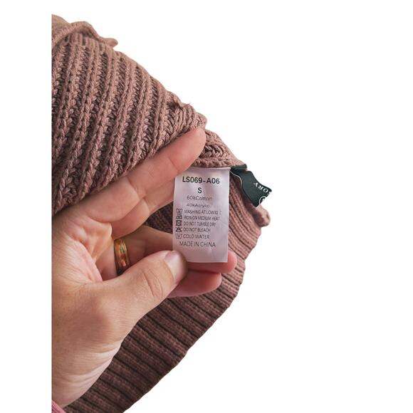 Lillusory Chunky Knit Long Sleeve Cardigan Open Front Mauve Brown Small Cozy - Picture 7 of 10